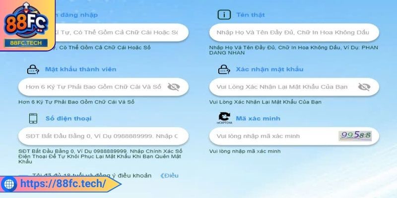 Các bước đăng ký 88FC cơ bản cho hội viên mới